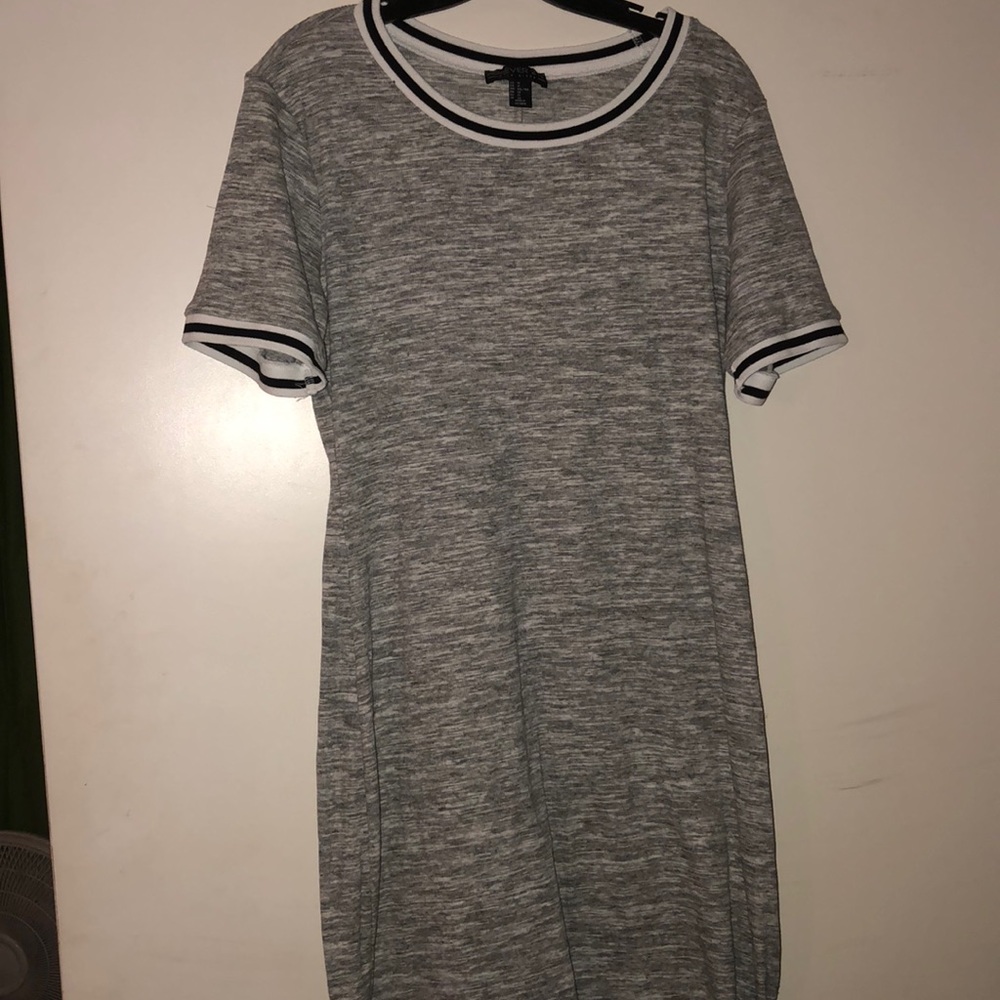 Grey Black & White Dress